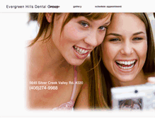 Tablet Screenshot of evergreenhillsdental.com